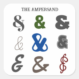 Ampersandag Fyrkantigt Klistermärke