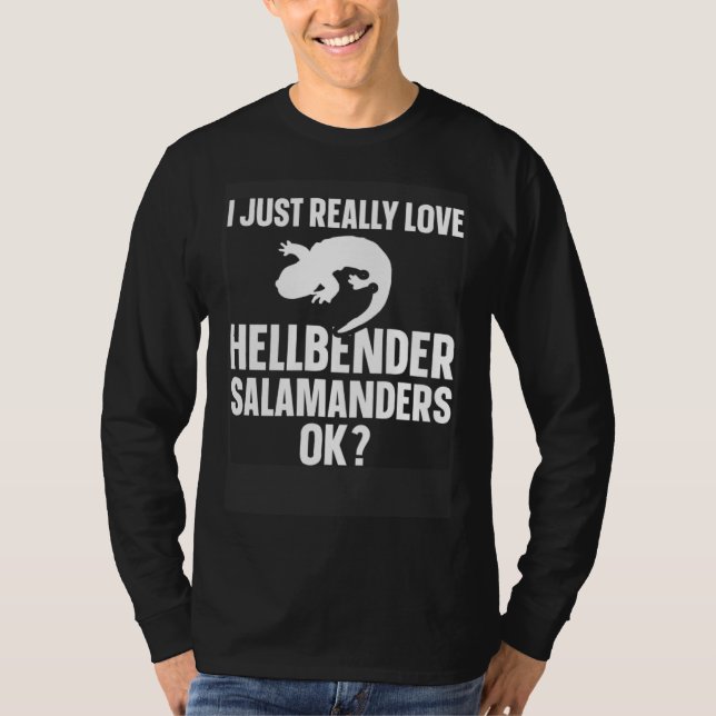 Amphibian Biologist Just Really Love Hellbender Sa T Shirt (Framsida)