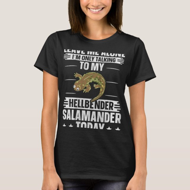 Amphibian Herpetolog pratar bara med Hellbender SA T Shirt (Framsida)