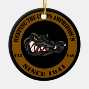 Amphibious efter 1941 julgransprydnad keramik