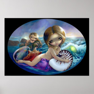 Amphitrite ART PRINT sjöjungfru sea guddess lowbro Poster