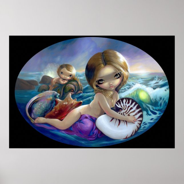 Amphitrite ART PRINT sjöjungfru sea guddess lowbro Poster (Framsidan)
