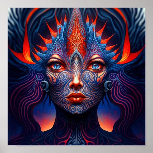 Amphitrite - Vatten Wall Art-utskrifts gudinna Poster (Framsidan)