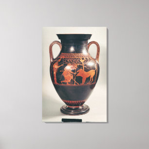 Amphora för loftröd-figur buk canvastryck
