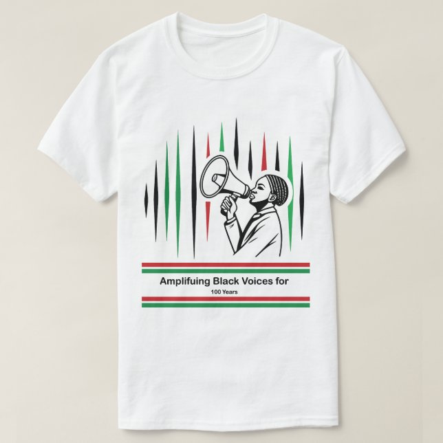 Amplifying Black Voices 100 Years Anniversary T-Sh T Shirt (Design framsida)
