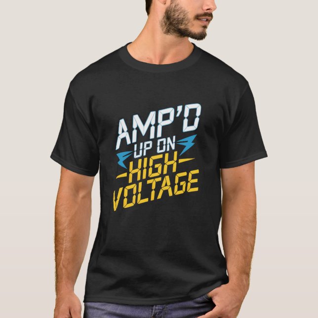 Ampu2019d Up på högspänningss Digital kraft Linema T Shirt (Framsida)