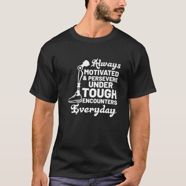 Ampu Assembly Required Amputation Humor T Shirt (Framsida)