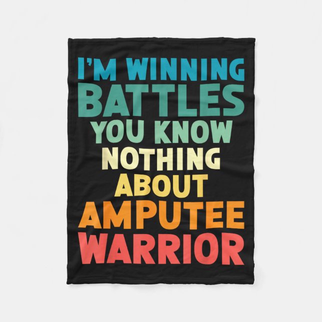 Ampu Warrior Ben Ampu Arm Ampu Ben Amputation Fleecefilt (Framsidan)