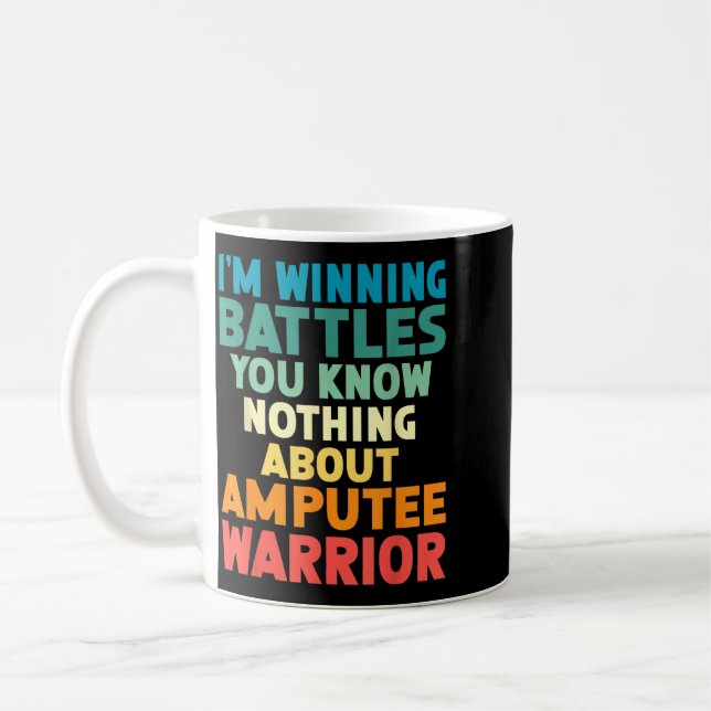 Ampu Warrior Ben Ampu Arm Ampu Ben Amputation Kaffemugg (Vänster)