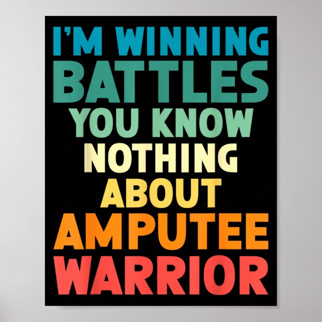 Ampu Warrior Ben Ampu Arm Ampu Ben Amputation Poster (Framsidan)