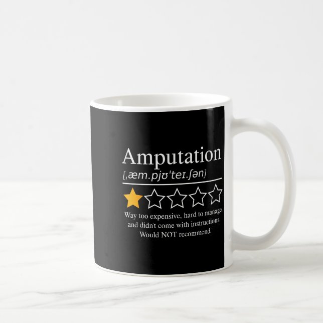 Amputation Amputee Funny Prosthetic Leg Arm Recove Kaffemugg (Höger)