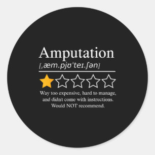 Amputation Amputerad Rolig Protes Ben Arm Återhämt Runt Klistermärke