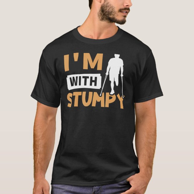 Amputation jag är med stumpy t shirt (Framsida)