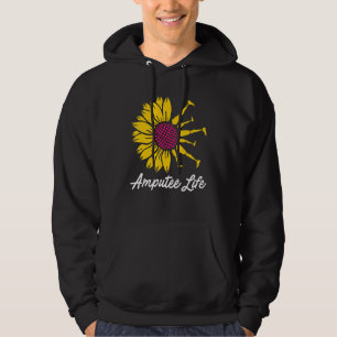 Amputed Humor Flower Life Leg Arm Recovery Hoodie