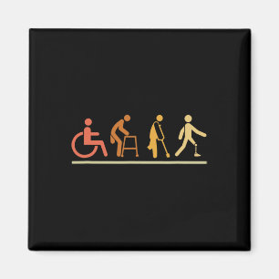 Amputed Leg Disabilities Evolution Prosthetic Leg Magnet