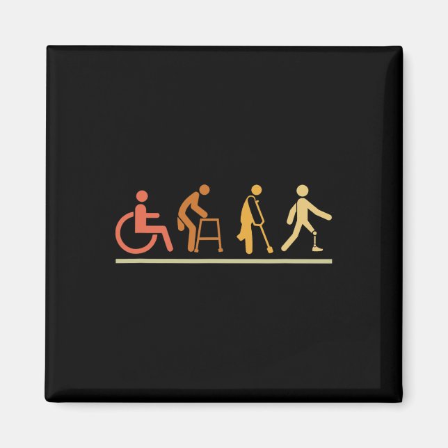 Amputed Leg Disabilities Evolution Prosthetic Leg Magnet (Framsidan)