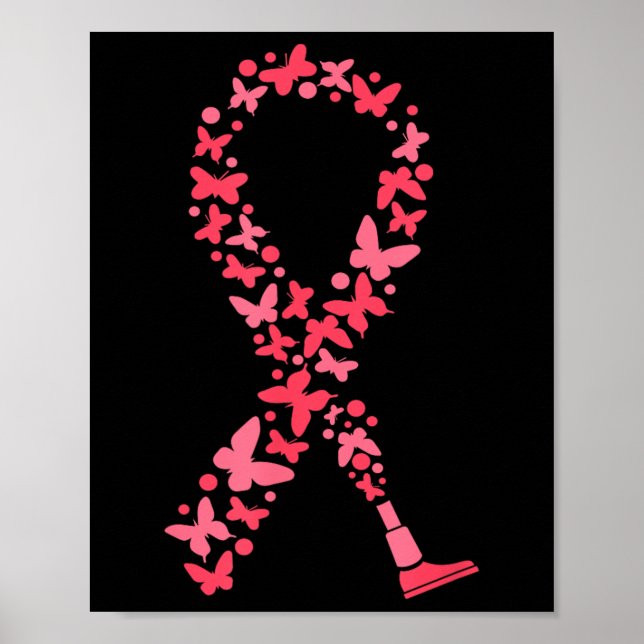 Amputee Awareness Ribbon Handicap Prosthetic Leg A Poster (Framsidan)