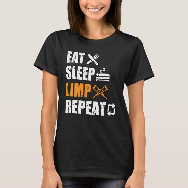 Amputee - eat Sömnlimmas repeteringsamputation Pro T Shirt (Framsida)