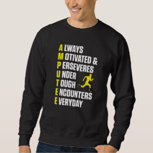 Amputee Humor Definition Leg Arm Funny Recovery 1 Lång Ärmad Tröja