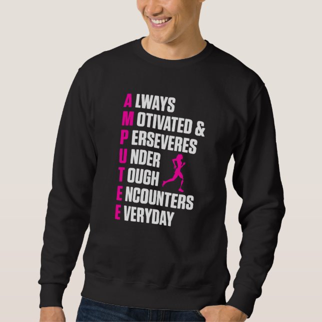 Amputee Humor Definition Leg Arm Funny Recovery 1 Lång Ärmad Tröja (Framsida)