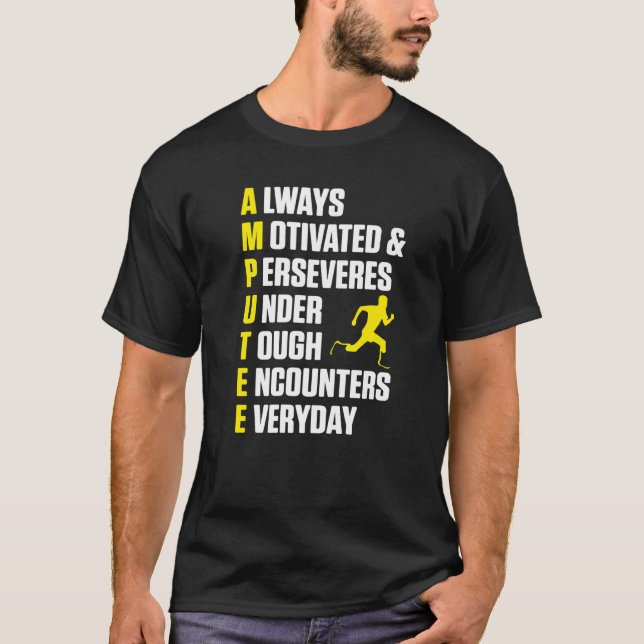 Amputee Humor Definition Leg Arm Funny Recovery 1 T Shirt (Framsida)
