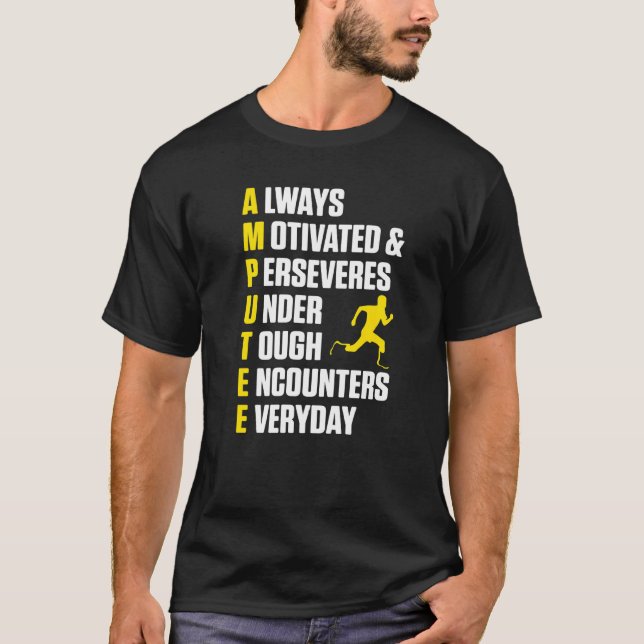 Amputee Humor Definition Leg Arm Funny Recovery 3 T Shirt (Framsida)