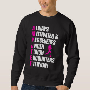 Amputee Humor Definition Leg Arm Funny Recovery Lång Ärmad Tröja