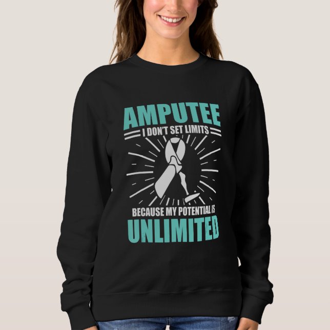 Amputee Humor Potential Leg Arm  Recovery 3 T Shirt (Framsida)