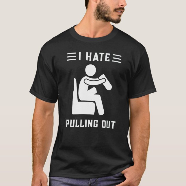 Amputee I Hate Pulling out Leg Amputation Humor T Shirt (Framsida)
