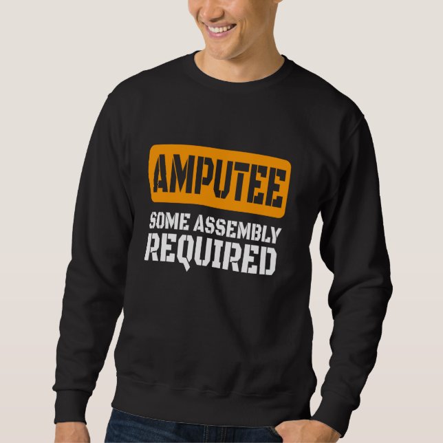 Amputee Jokes Amputation Surgery Handicated Amput Lång Ärmad Tröja (Framsida)
