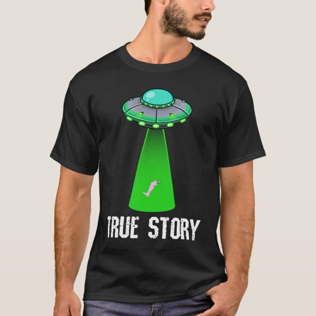 Amputee Leg Foot Amputation UFO Alien Abduction Jo T Shirt (Framsida)