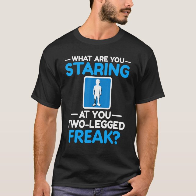 Amputee Warrior - Prosthetic Leg Joke Amputation A T Shirt (Framsida)