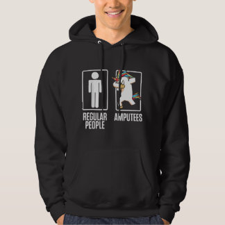 Amputerad humor enhörning ben arm roliga återhämtn hoodie
