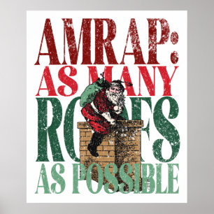 AMRAP-Roligtens julversion av Fitness Terms Poster