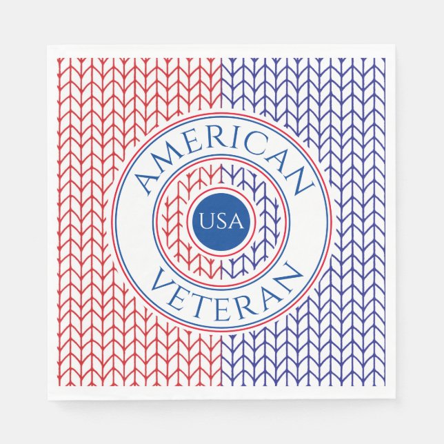 AMRICAN VETERAN Standard Luncheon Papper Napkins Pappersservett (Framsidan)