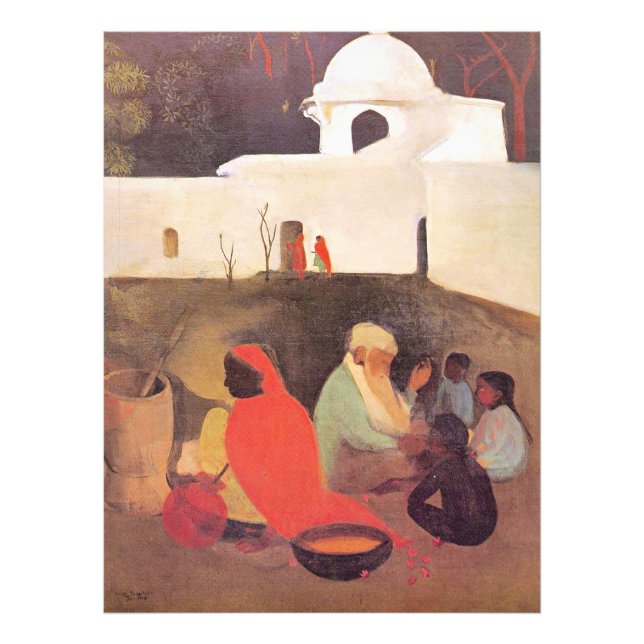 Amrita Sher-Gil - Ancient Storyteller, bra art Fototryck (Framsidan)
