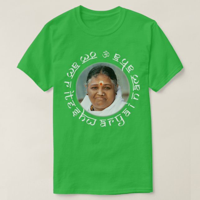 Amritanandamayi Amma Om Amriteshwaraye Namaha T Shirt (Design framsida)
