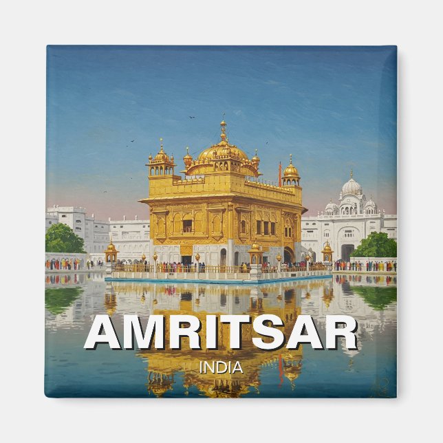 Amritsar Golden Temple India Magnet (Framsidan)