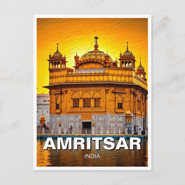 Amritsar Golden Temple Vykort (Framsida)