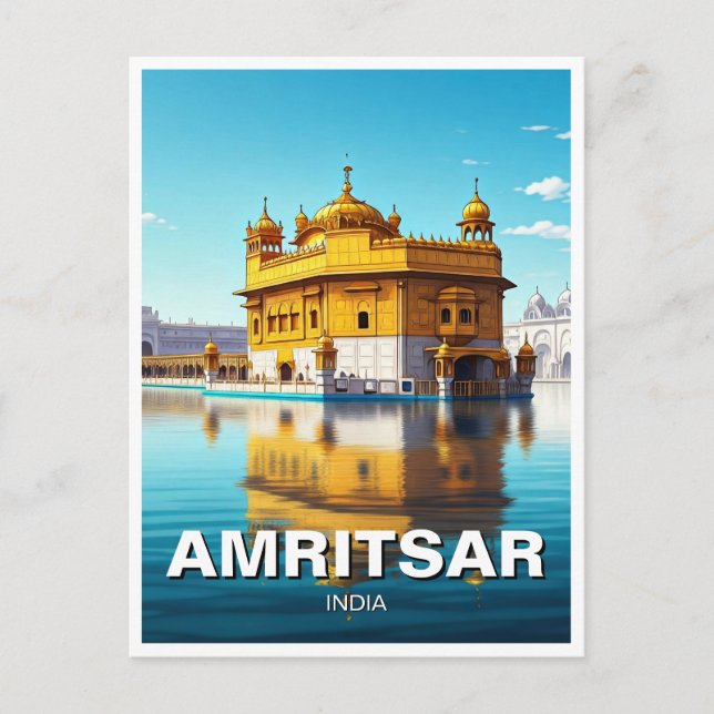 Amritsar Golden Temple Vykort (Framsida)