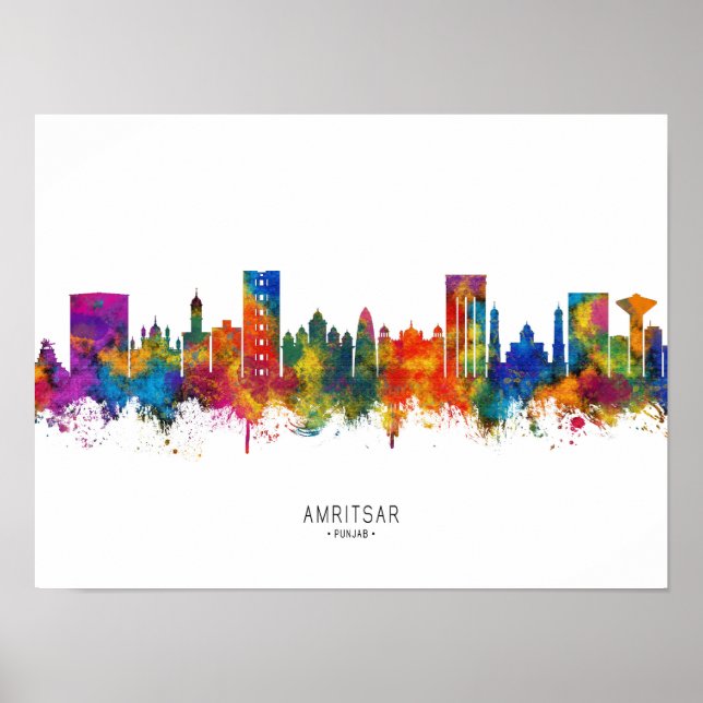 Amritsar Punjab Skyline Poster (Framsidan)