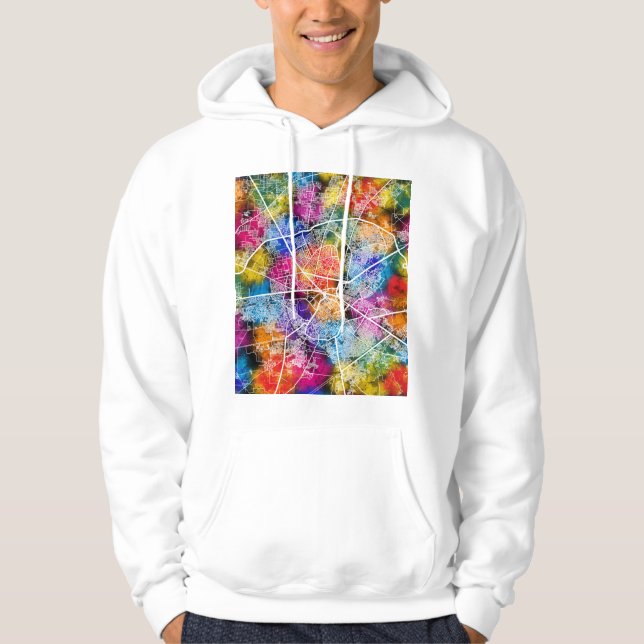 Amritsar Punjab Stadskarta Hoodie (Framsida)
