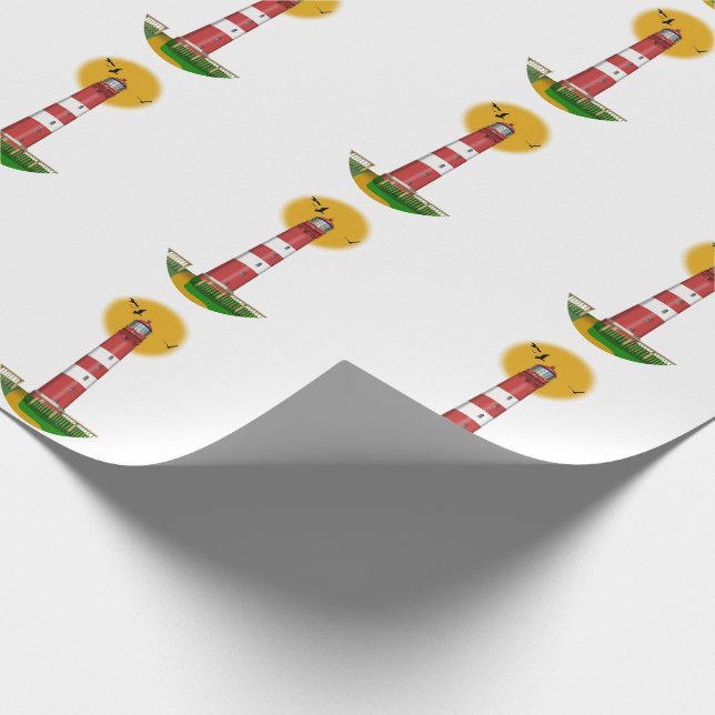 Amrum Lighthouse Tyskland Presentpapper (Hörn)