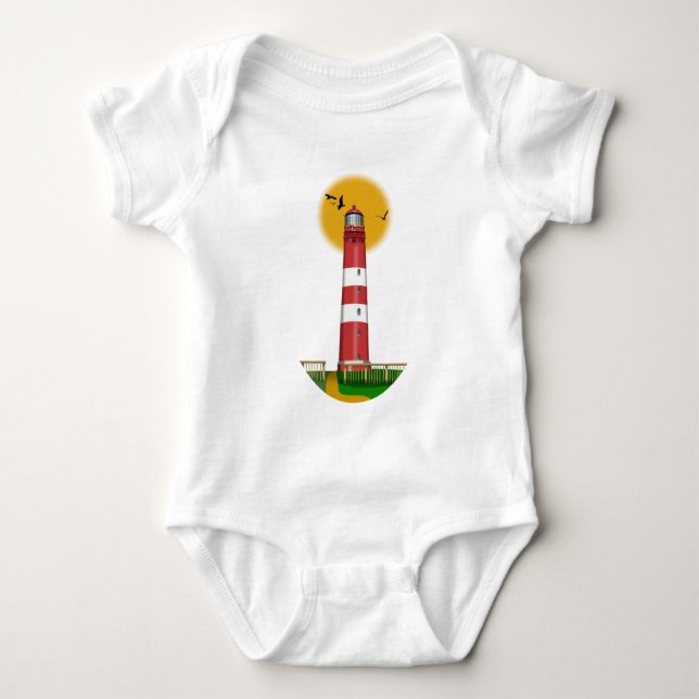 Amrum Lighthouse Tyskland T Shirt (Framsida)