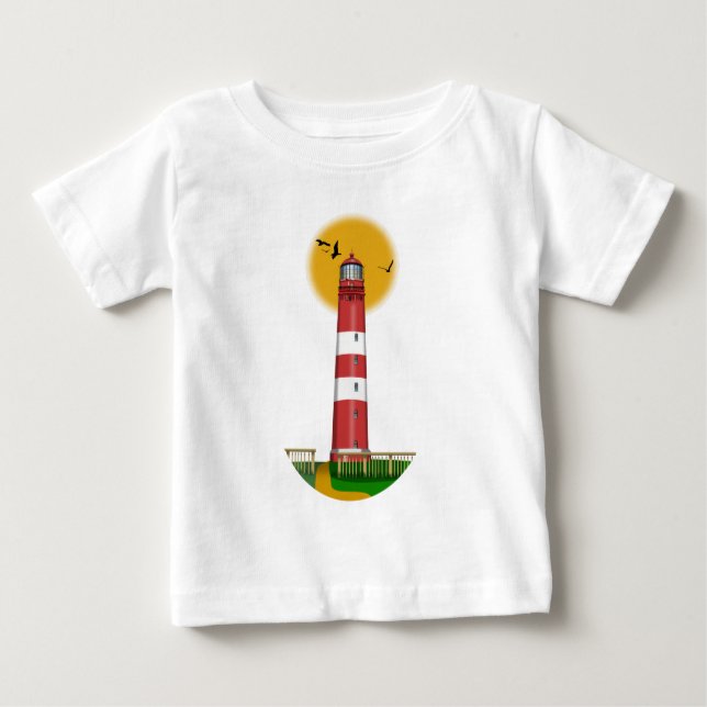 Amrum Lighthouse Tyskland T Shirt (Framsida)