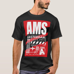 AMS Amsterdams flygplats T Shirt