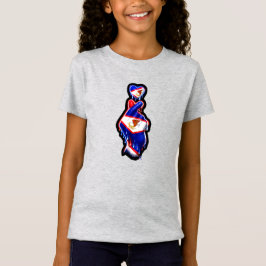 AmSamoa Finger Heart Black-Out Barn T-Shirt