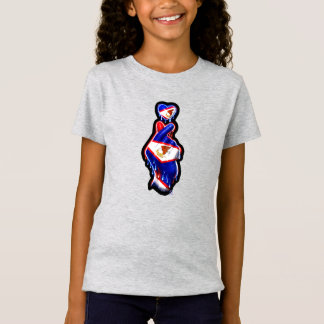 AmSamoa Finger Heart Black-Out Barn T-Shirt