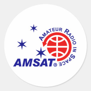 AMSAT-logotypklistermärke Runt Klistermärke