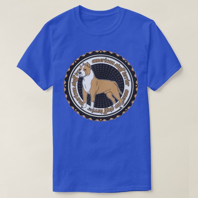 Amstaff American Staff Terrier Pit Bull Dog Lover  T Shirt (Design framsida)